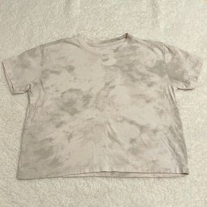 Hollister Crop Pale Pink Tye Die Tee XS